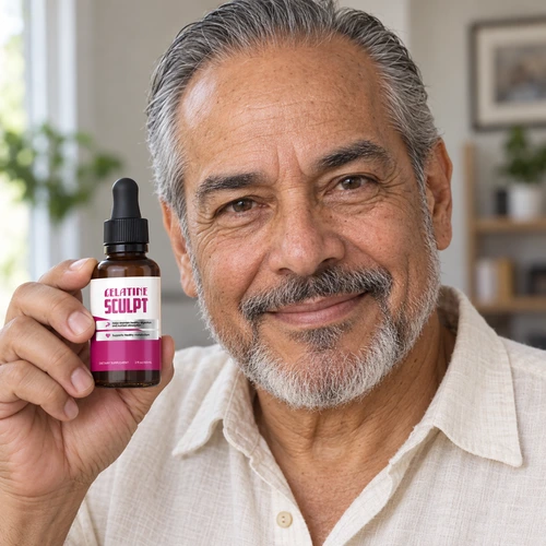 Adult holding a Gelatine Sculpt bottle