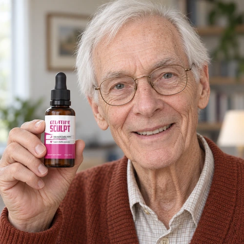 Adult holding a Gelatine Sculpt bottle