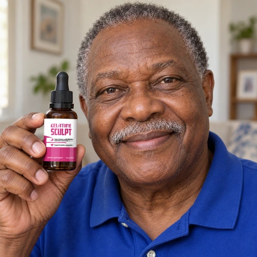 Adult holding a Gelatine Sculpt bottle